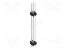 Connector: pin strips; pin header; male; PIN: 4; 2.54mm; THT; 2x2