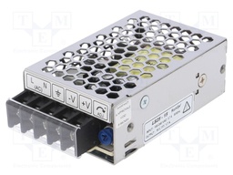 Power supply: industrial; single-channel,universal; 25W; 15VDC