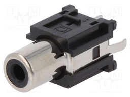 Socket; RCA; female; straight; THT; nickel plated; Marker: red