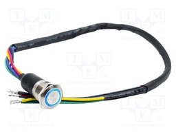 Switch: vandal resistant; DPDT; 3A/250VAC; IP67; ON-ON; blue; 3V