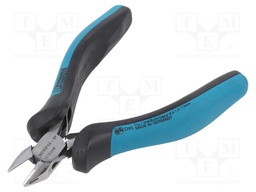 Pliers; side,cutting; blades curved -21°,return spring; 115mm