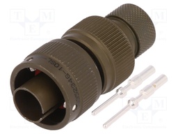 Connector: circular; VG95234; plug; male; PIN: 2; with contacts