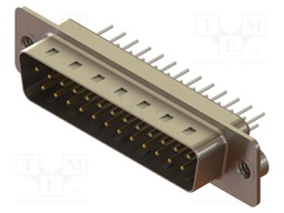 Connector: D-Sub; PIN: 25; socket; male; angled; THT; MHDD