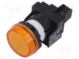 LED Panel Mount Indicator, Amber, 24 V, 22 mm, 14 mA, IP65