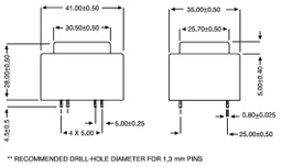 Transformer: encapsulated; 3.2VA; 117VAC; 9V; 9V; 178mA; 178mA