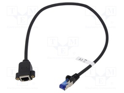 Extender RJ45; S/FTP; 6a; CCA; LSZH,PVC; black; 500mm; Cores: 8