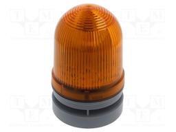 Signaller: lighting-sound; 115÷230VAC; orange; IP66; Ø85x130mm