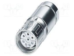 Connector: M23; plug; PIN: 6; crimped; shielded; IP67; SF; 30A; 630V