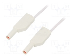 Test lead; silicone; 2m; white; 19A; 1kV; Cond.cross sec: 1mm2