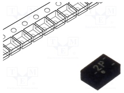 Diode: TVS array; Ubr: 6V; SON6; Features: ESD protection; Ch: 4