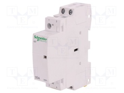 Contactor: 2-pole installation; NO x2; 24VAC; 25A; DIN; ICT; W: 18mm