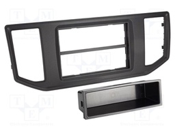 Radio frame; MAN,VW; 2 DIN; black