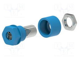 Connector: 4mm banana; socket; 36A; 30VAC; 60VDC; blue; M6; 17.5mm