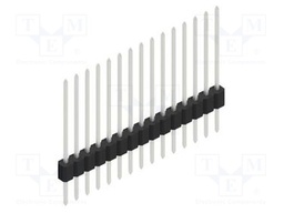 Connector: pin strips; pin header; male; PIN: 15; 1.27mm; THT; 1x15