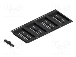 Connector: pin strips; pin header; male; PIN: 9; 2.54mm; SMT; 1x9