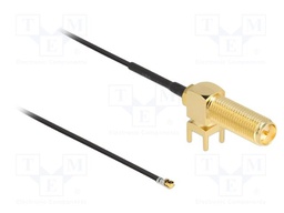 Cable; 150mm; IPEX MHF 4L,RP-SMA female; black; Øcable: 1.13mm
