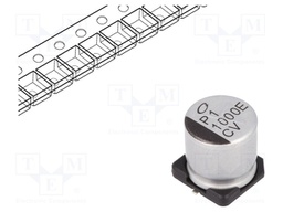Capacitor: electrolytic; low impedance; SMD; 1000uF; 25VDC; ±20%