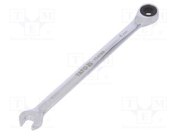 Key; combination spanner,with ratchet; 6mm
