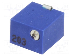 Potentiometer: mounting; vertical,multiturn; 20kΩ; 250mW; SMD