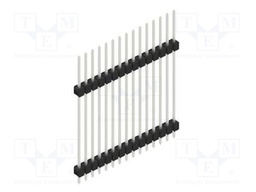 Connector: pin strips; pin header; male; PIN: 15; 2.54mm; THT; 1x15
