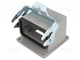 Enclosure: for HDC connectors; C146; size E10; with latch; angled