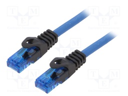 Patch cord; U/UTP; 6a; solid; Cu; blue; 30m; RJ45 plug,both sides