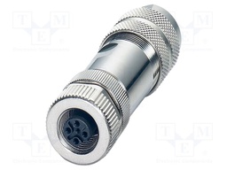 Connector: M12; plug; PIN: 5; 48V; straight; IP67; screw terminal