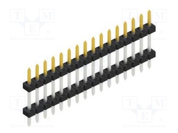 Connector: pin strips; pin header; male; PIN: 16; 2mm; THT; 1x16