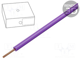 Wire; H07V-K; stranded; Cu; 1.5mm2; violet; PVC; 470/750V; Class: 5