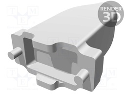 Enclosure: for D-Sub connectors; straight; shielded; UNC4-40