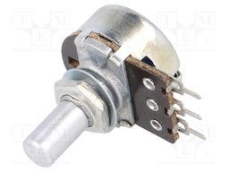 Potentiometer: shaft; single turn; 10kΩ; 200mW; ±20%; THT; 6mm
