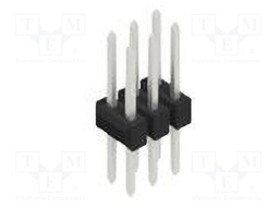 Connector: pin strips; pin header; male; PIN: 6; 2.54mm; THT; 2x3