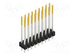 Connector: pin strips; pin header; male; PIN: 18; 2.54mm; THT; 2x9