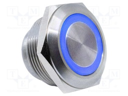 Switch: vandal resistant; SPST-NO; 2A/36VDC; IP67; OFF-(ON); blue