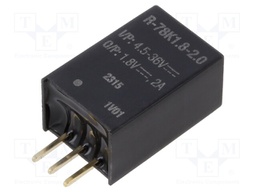 Converter: DC/DC; Uin: 4.5÷36V; Uout: 1.8VDC; Iout: 2A; SIP3; 1.7g