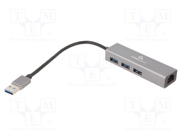 USB 3.0; 5Gbps; RJ45,USB A socket x3,USB A plug; Features: PnP