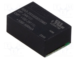 Converter: DC/DC; 3W; Uin: 24V; Uout: 15VDC; Uout2: -3VDC; Iout: 100mA