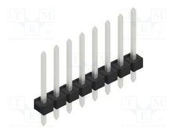 Connector: pin strips; pin header; male; PIN: 8; 2.54mm; THT; 1x8