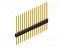 Connector: pin strips; pin header; male; PIN: 16; 1.27mm; THT; 1x16