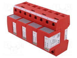 Surge arrestor; Type 1+2; In 8/20us: 25kA; for DIN rail mounting