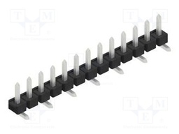 Connector: pin strips; pin header; male; PIN: 13; 2.54mm; SMT; 1x13