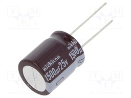Capacitor: electrolytic; low impedance; THT; 1500uF; 25VDC; ±20%