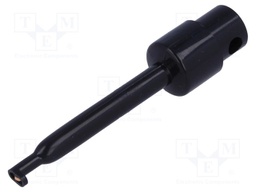 Clip-on probe; hook type; 3A; 60VDC; black; Grip capac: max.1.6mm