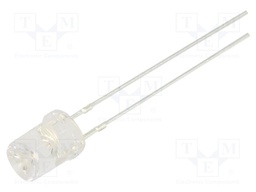 LED; 5mm; red; 500÷750mcd; 120°; Front: recessed; 2.1÷2.6V; -30÷85°C