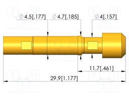 Test needle; plug-in
