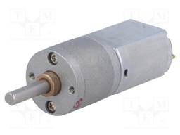 Motor: DC; with gearbox; 6VDC; 2.9A; Shaft: D spring; 37rpm
