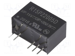 Converter: DC/DC; 2W; Uin: 13.5÷16.5V; Uout: 20VDC; Uout2: -5VDC