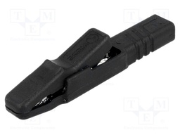 Crocodile clip; 25A; black; Grip capac: max.9.5mm; 1.5mm2
