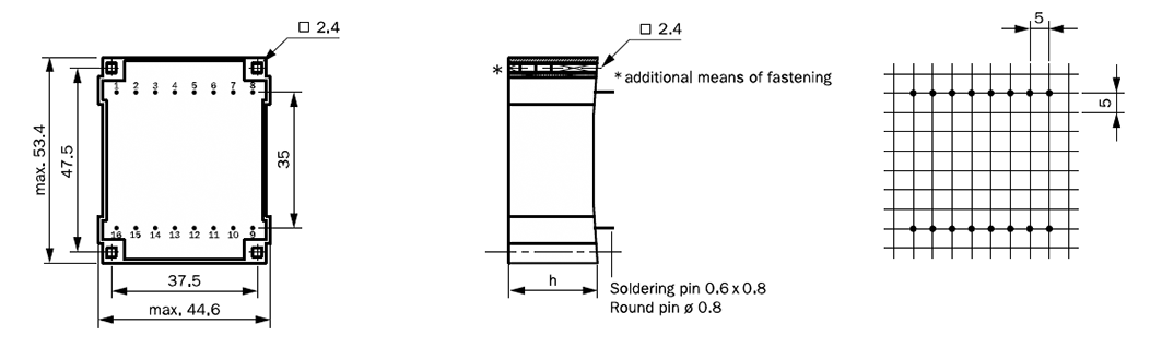 Transformer: encapsulated; 4VA; 115/115VAC; 9V; 9V; 222mA; 222mA