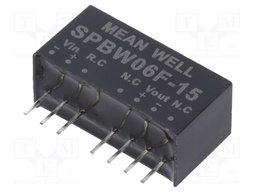 Converter: DC/DC; 6W; Uin: 9÷36V; 15VDC; Iout: 0÷400mA; SIP8; 4.8g